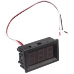 Voltmetru digital cu leduri rosii, 4.5 - 30 V, carcasa de culoare neagra, cu 3 fire